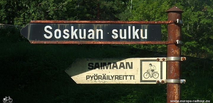 Mit dem Fahrrad durch Finnland: Radtour von Lappenranta entlang des Saimaa-Kanal nach Vyborg.