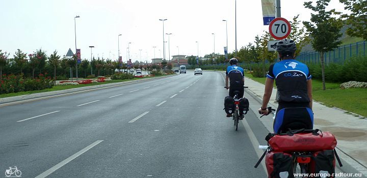 Mit dem Fahrrad durch Türkei und Griechenland: Istanbul - Beylikdüzü - Büyükcekmece - Silivri