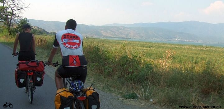 Griechenland und Mazedonien mit dem Fahrrad: Lithotopos - Dorjansee - Gevgelija. europa-Radtour.eu